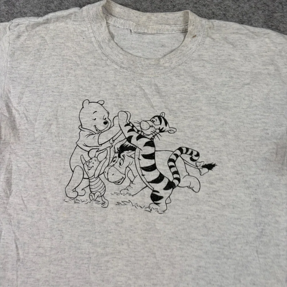 Disney‎ Winnie the Pooh T-Shirt Kids Gray Tigger Eeyore Piglet Graphic Vintage